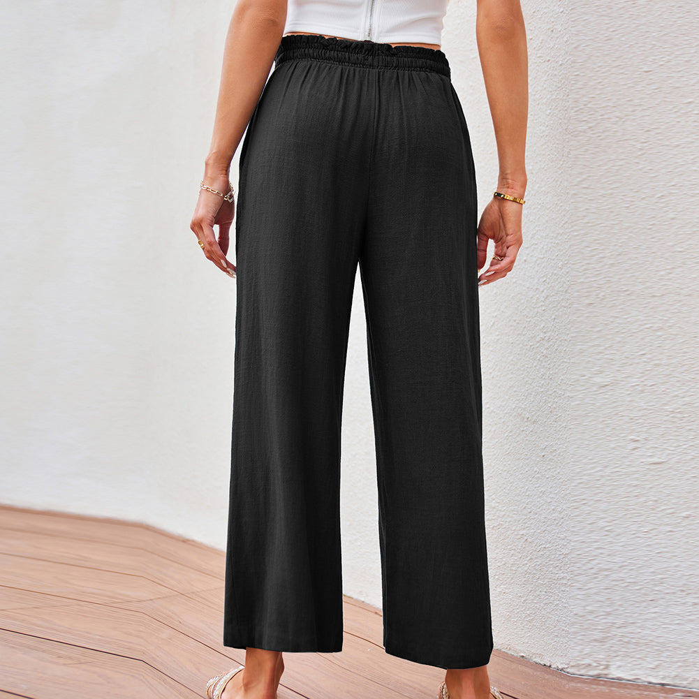 Jasambac Women Wide Leg Pants Casual Breathable High Waist Palazzo Pants