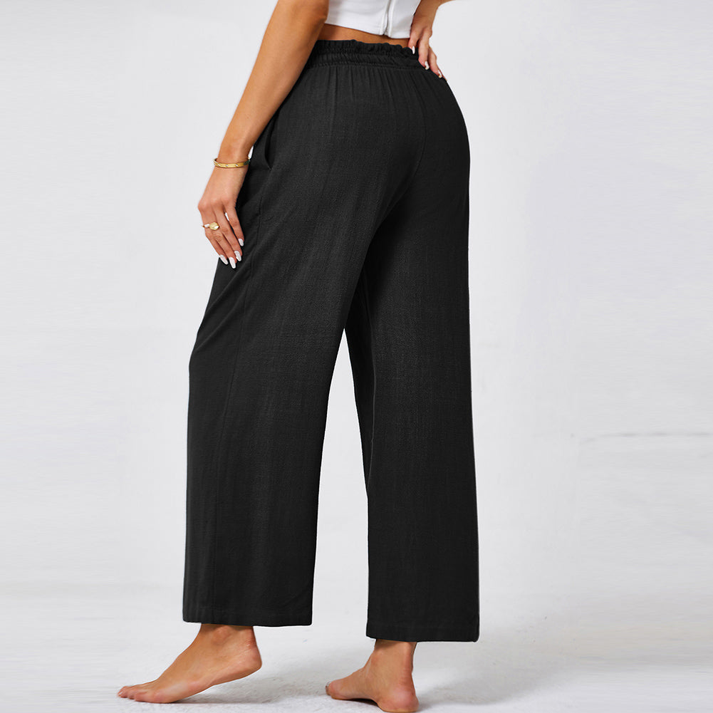 Jasambac Women Wide Leg Pants Casual Breathable High Waist Palazzo Pants